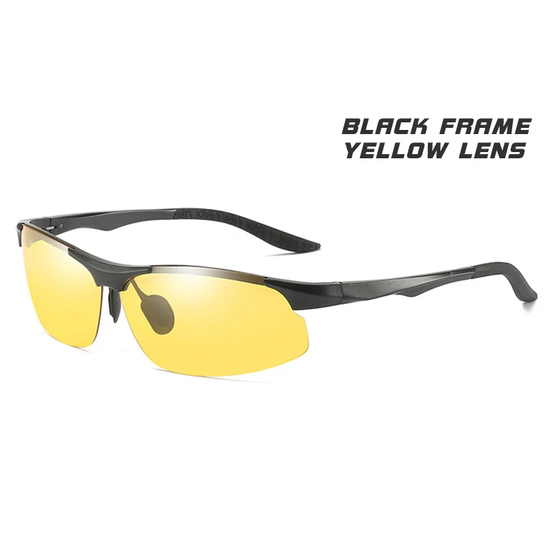 День Ночь фотохромные поляризованные мужские солнцезащитные очки для водителей женские анти-УФ мужские безопасные очки для вождения рыбалки UV400 Солнцезащитные очки - Цвет линз: Black