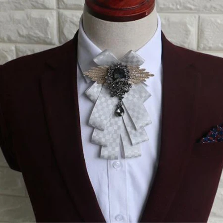 Роскошный мужской свадебный галстук-бабочка Уникальный Бриллиант с сеткой тканевый галстук-бабочка
