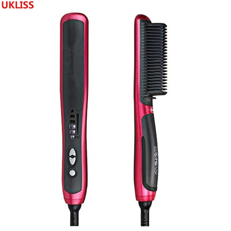 

Multifunctional Beard Straightener Styler Brush Men Heat Hair Ceramic Curler Electric Straightener Hot Comb Hair Care Machine