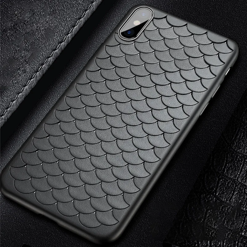 Weaving Grid Case For iPhone X Luxury Woven Soft TPU Cases 6 6S 7 8 Plus Cover Fish Scale Phone Coque |