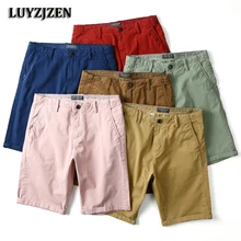 LUYZJZEN Новое поступление мужские шорты-бермуды летние Хлопковые Бриджи мужская повседневная одежда Бермуды мужские брюки Модные быстросохнущие
