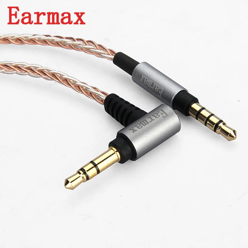 Earmax 3,5 мм HIFI кабель для наушников OCC посеребрение Обновление Аудио кабель Замена для MUC-S12SM1 MDR-1A/MSR7/1rmk2 120/180 см