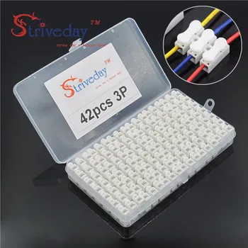 

68pcs boxed 2p two-wire spring type terminal block connector line without screws for easy connection