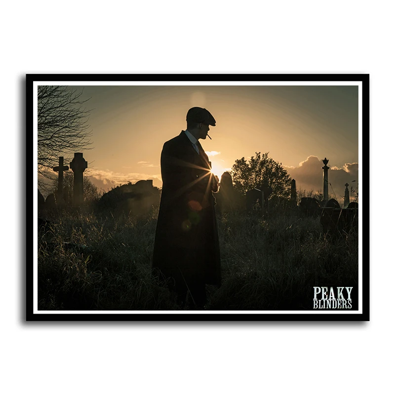 Movie TV Peaky Blinders White Coated Paper Posters Wall Decor Painting for Living Room Home Decoration Frameless - Цвет: Фиолетовый
