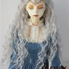 Jd361 1/3 длинные вьющиеся средняя часть BJD химическое мохер кукла парик 8-9 дюймов кукла парик распродажа