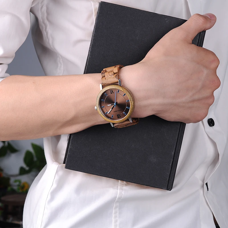 BOBO BIRD New Design Wooden Watches Wood Band Quartz Wristwatch For Men and Women Timepieces Accept OEM DROP SHIPPING W*Q07