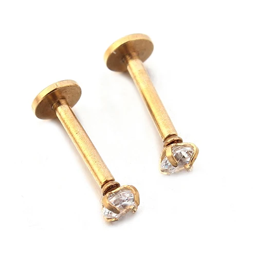 

2 Pcs CZ Lip Cartilage Earring Body Piercing Jewelry