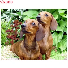 Diy фото на заказ, алмазная живопись, проф. Такса, 3d, полная квадратная Алмазная вышивка, бисер, вышивка крестиком, мозаика, стразы