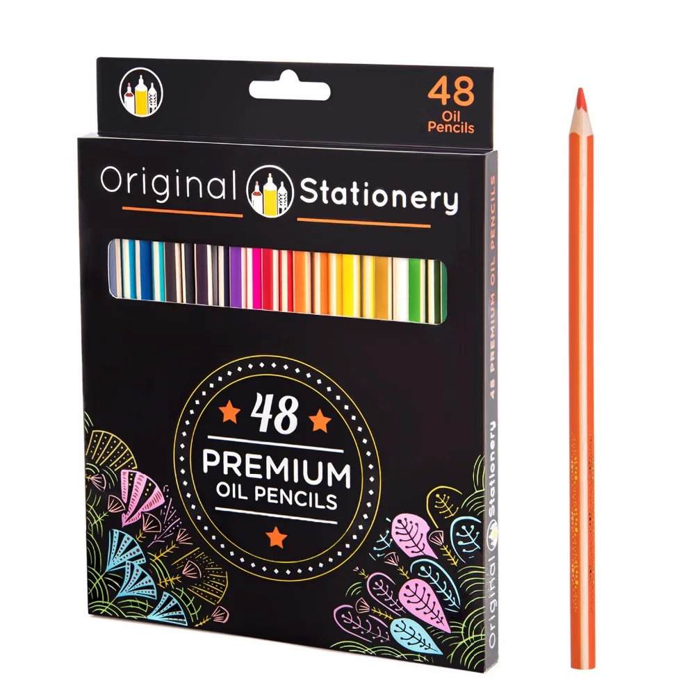 

Bianyo 48Colors Oil Colour Pencils Lapis De Cor Kids Color Pencil Set for School Office Drawing Pencils Stationery Supplies