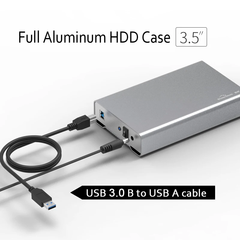 Полный алюминиевый сплав 3,5 дюймов hdd корпус Тип C 3,0/USB sata usb 3,0 жесткий диск caddy для 7,9 мм 9,5 мм 12,5 мм толщина ssd