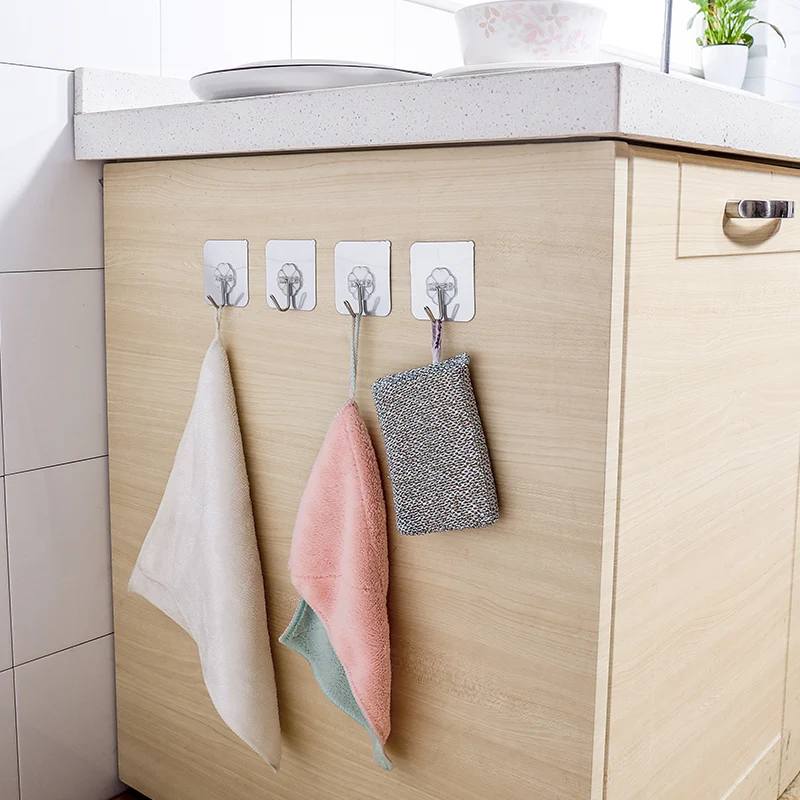 Hook strong adhesive door free punching hook wall wall hanging seamless load-bearing suction cup kitchen hook coat hook