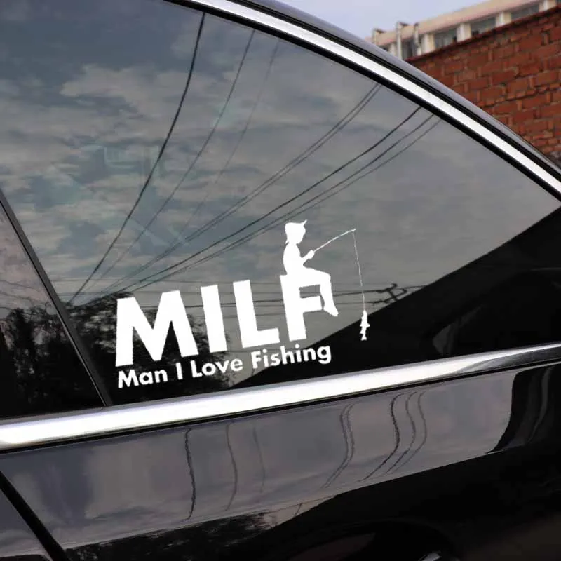 Milf Man I Love Fishing Stickers - 2 Pack of 3 Stickers - Waterproof Vinyl  for Car, Phone, Water Bottle, Laptop - Funny Fishing Decals (2-Pack) :  : Automotive