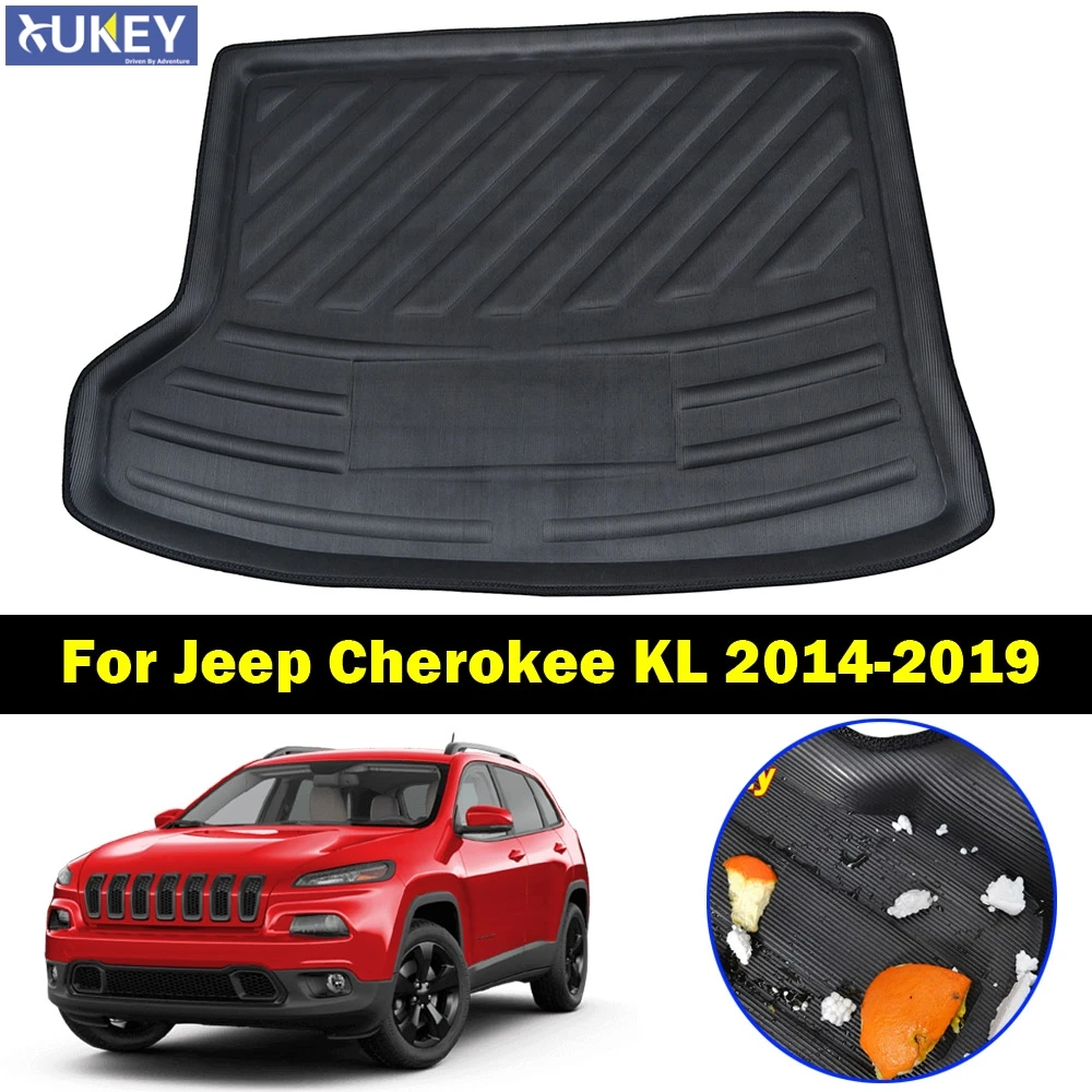 

Tailored Boot Cargo Liner Tray For Jeep Cherokee KL 2014 2015 2016 2017 2018 2019 Trunk Floor Mat Liner Carpet Waterproof