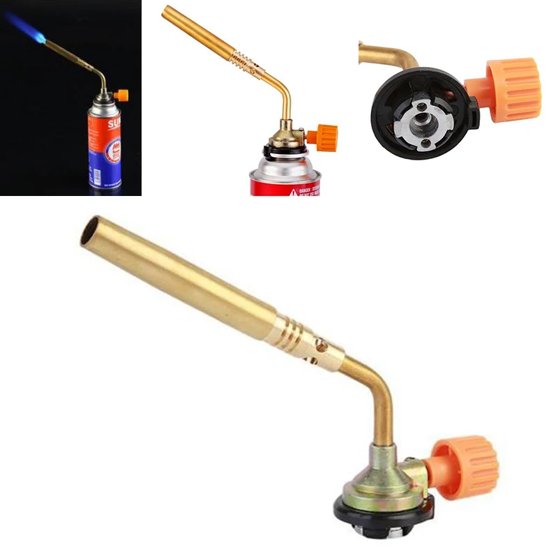 Butane Burner Welding Gas Torch Outdoor Camping Picnic BBQ Brazing Gas Torch Soldering Heat Gun for Welding Equipment