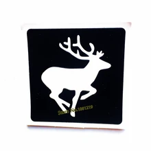 Трафарет татуировки боди арт Аэрограф картина олень лося Рог лося хна индийская хна трафаретные татуировки шаблон паста инструменты для макияжа