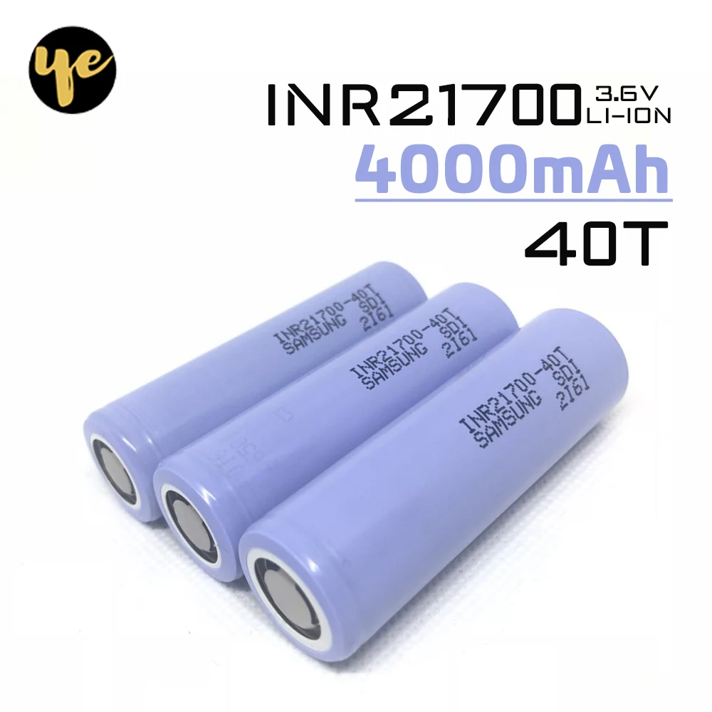 

OYE Original battery for INR21700 40t 4000mah 35A battery for electric cigarette and screwdriver tool battery bike 21700 pack