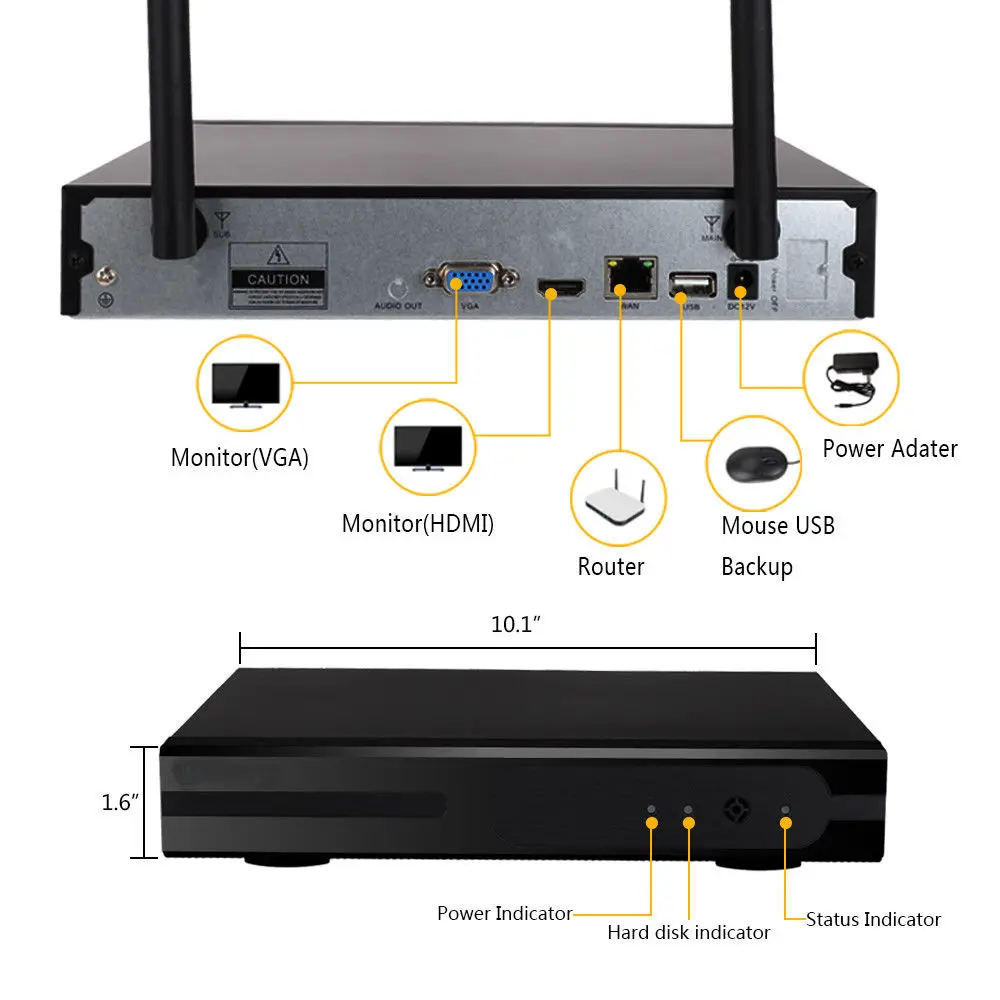 4CH 8CH 1080P Беспроводной IP NVR комплект системы безопасности 2.0MP wifi камера Открытый 3,6 мм объектив удаленный мониторинг