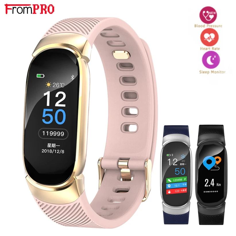 Prix FROMPRO montre intelligente hommes femmes Sport de plein air Fitness Bracelet moniteur de fréquence cardiaque pression artérielle oxygène santé bande intelligente QW16