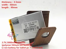 Liter energy battery 3 7V 3000mAH 356090 polymer lithium ion battery Li ion battery for tablet
