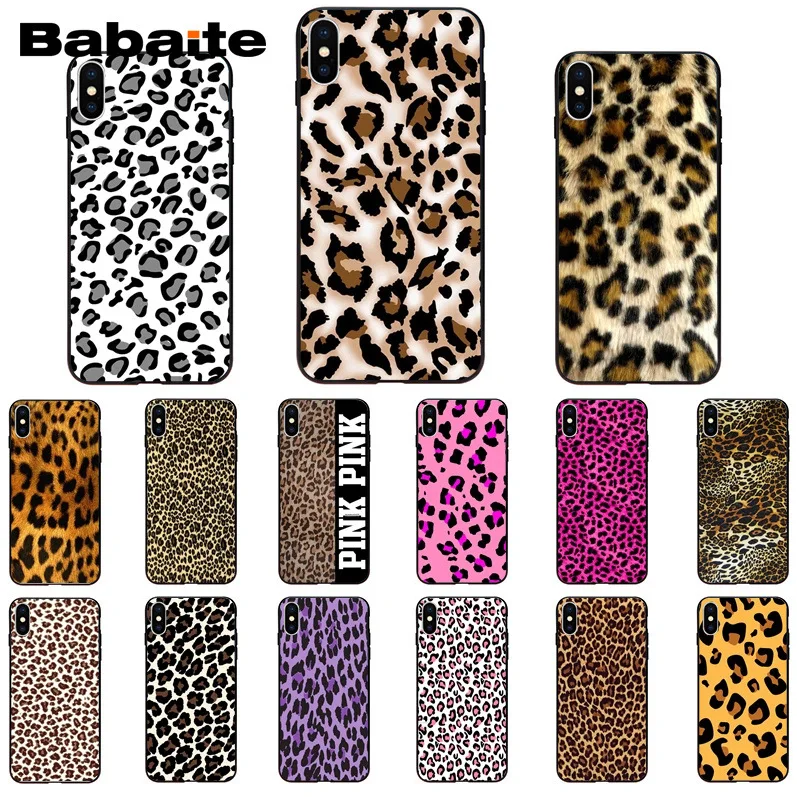 

Babaite Fashion Sexy Leopard Print Panther Newly Arrived Black Cell Phone Case for iPhone 5 5Sx 6 7 7plus 8 8Plus X XS MAX XR