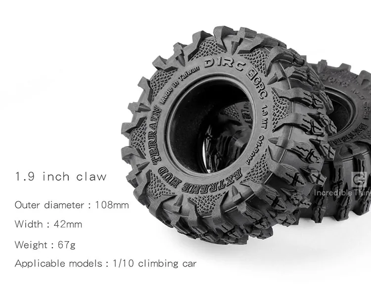 GRC 2pcs 1 9 дюйма Dragon Talon шина B5 мягкое колесо для автомобиля 1/10 RC|Детали и аксессуары|