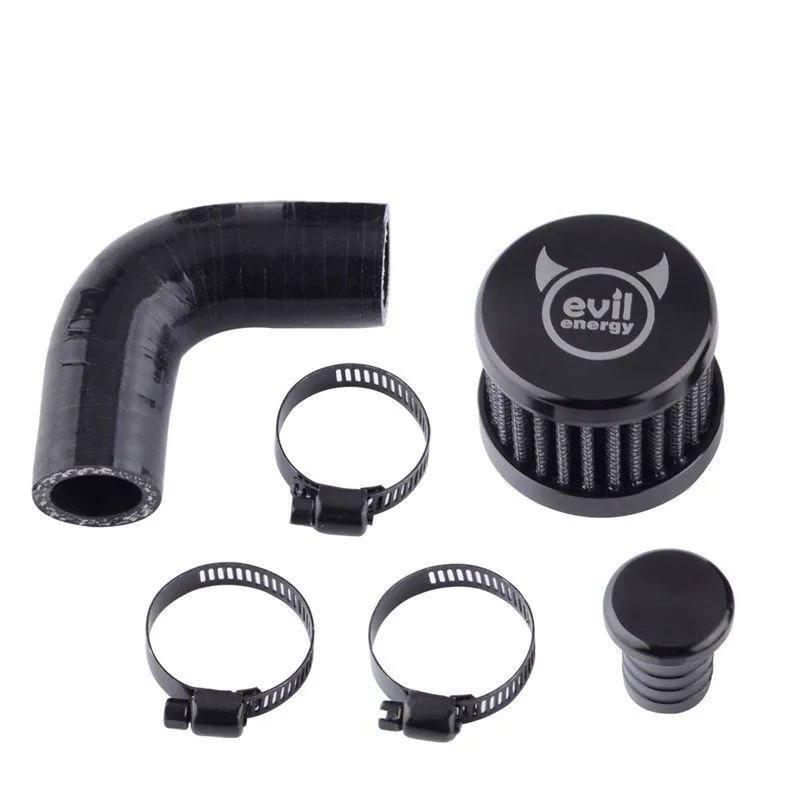 CCV Crank Case Vent Reroute комплект для 07,5-17 Dodge 6,7 Cummins дизель 2500 3500 CCV Открытый дышащий комплект - Цвет: Темно-серый