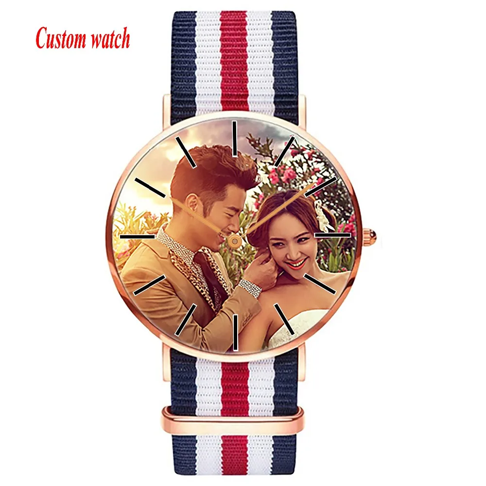 

Fashion Design Client's Photo Custom Made Watches Photo Printed DIY Wrist Watch Lovers' Personalize watch Women's Christmas Gift