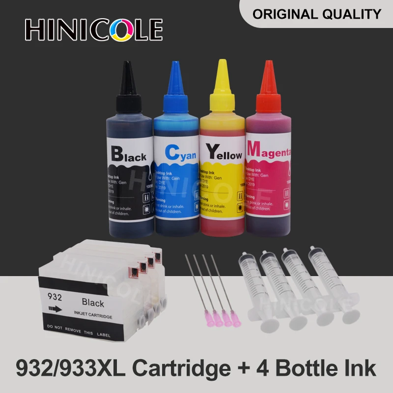 HINICOLE 932XL 933XL чернильный картридж с чипом для HP 932 933 Officejet 7110 7612 6700 6100 6600 принтер +