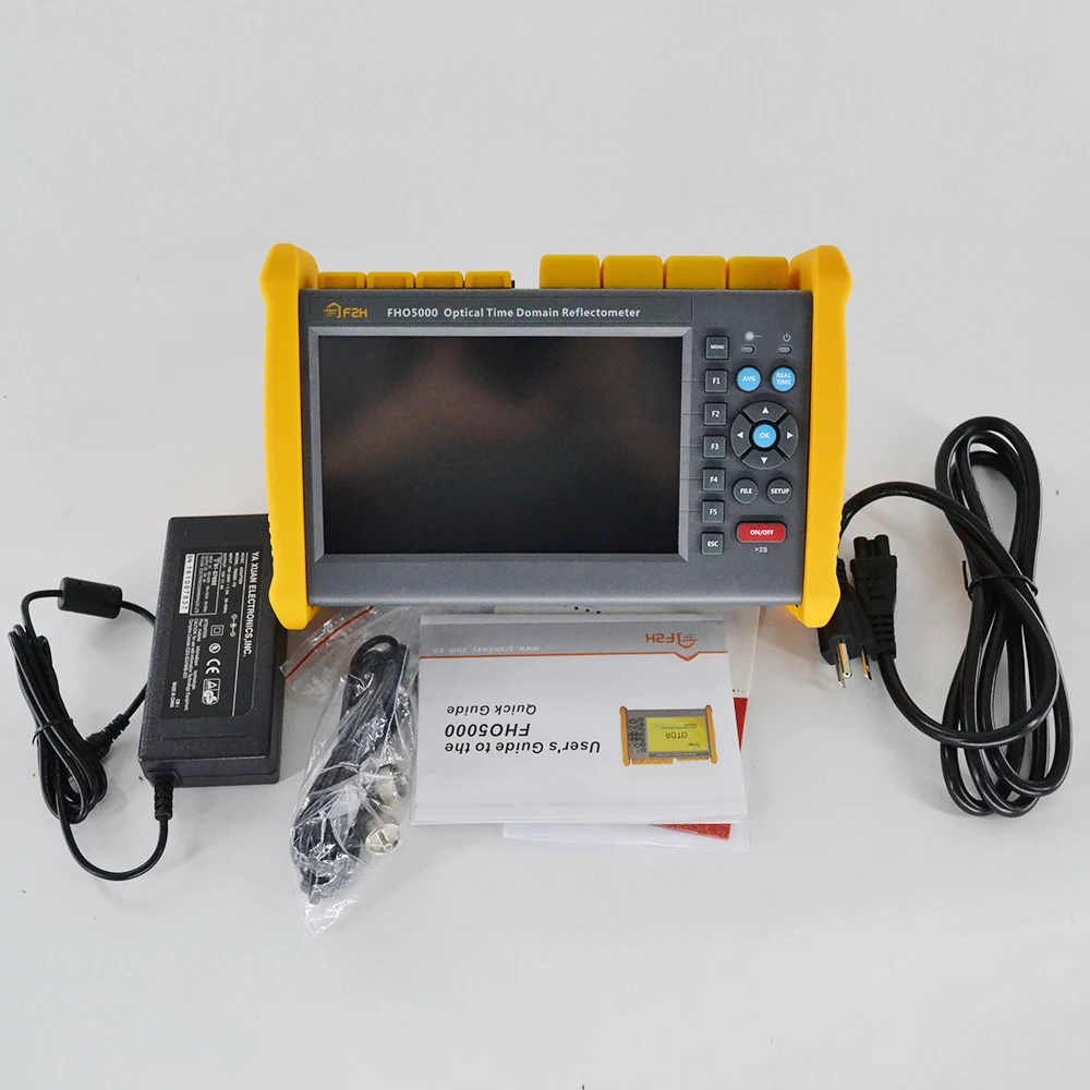 7 дюймовый SM OTDR FHO5000 D26 1310/1550nm 26/24 дБ Встроенный Визуальный дефектоскоп и