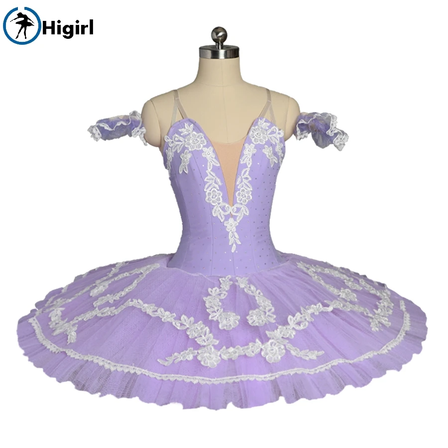 Free shipping purple Flower Performance Clssical Ballet Tutu Costume Stage Platter tutu Pancake Women BT8984