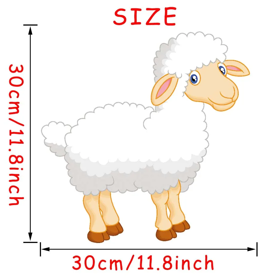 DCTOP милые Мультяшные наклейки на стену для гостиной, детской спальни, овцы, коровы, крупный рогатый скот, настенные наклейки, плакаты, фрески - Цвет: CS5387