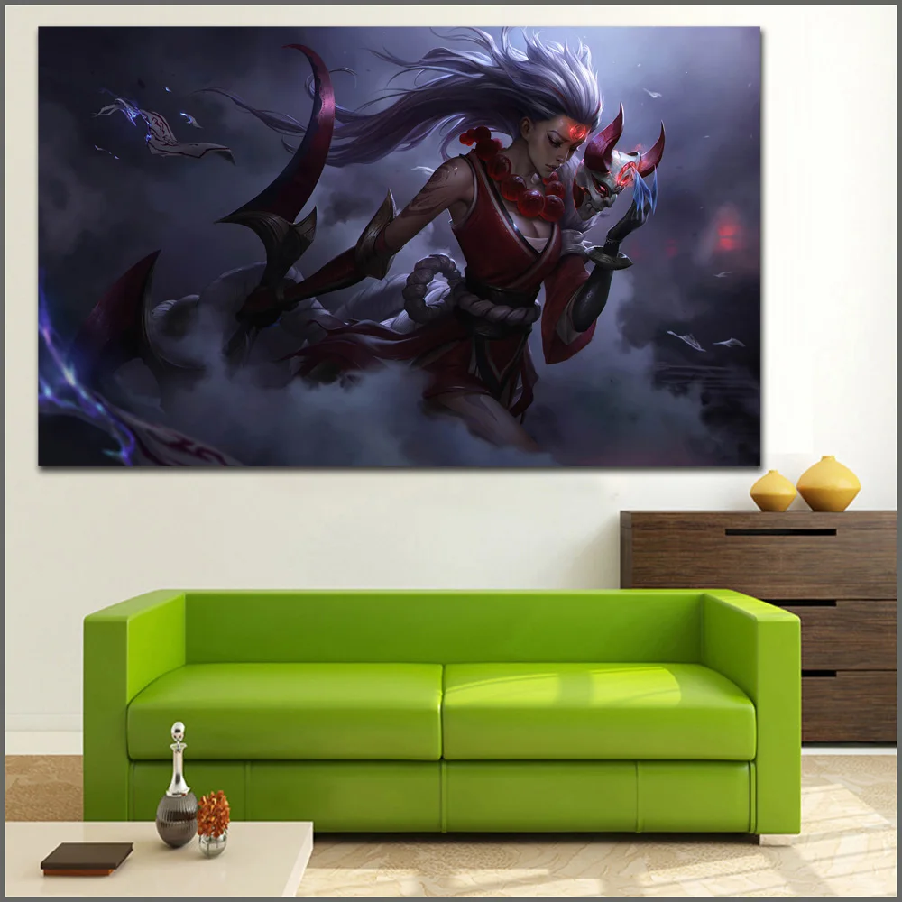 Большой размер картина маслом League of Legends Moon Diana Картина на холсте для гостиной и