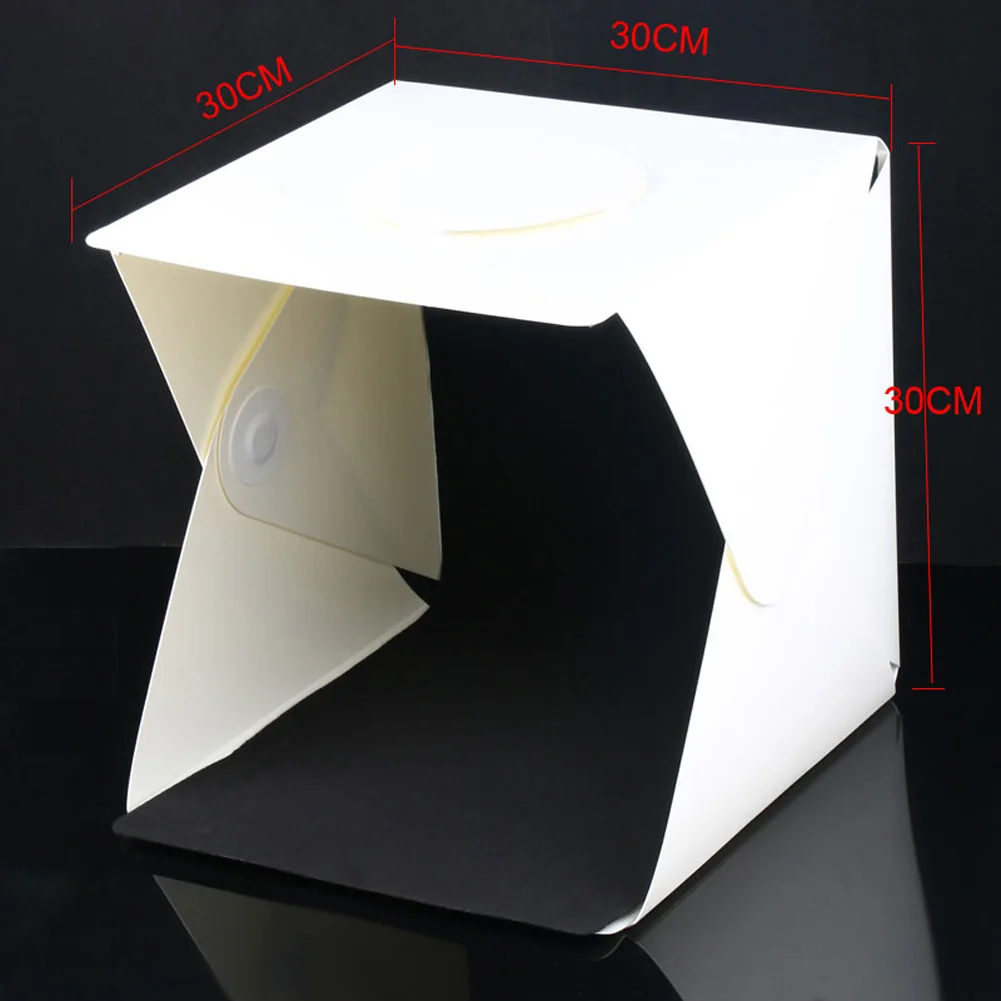 

30 x 30 x 30cm Portable Mini Photo Studio Box plastic Photography Backdrop built-in Light Photo Box Photo Studio Accessories
