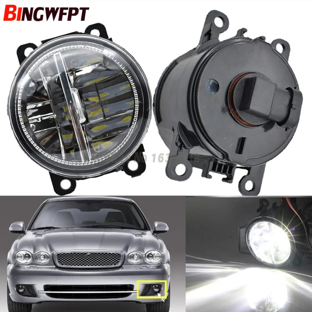 

2Pcs Car Hight Power LED Side Fog Light Lamp Assembly White 6000K For Jaguar X-type CF1 2001-2007