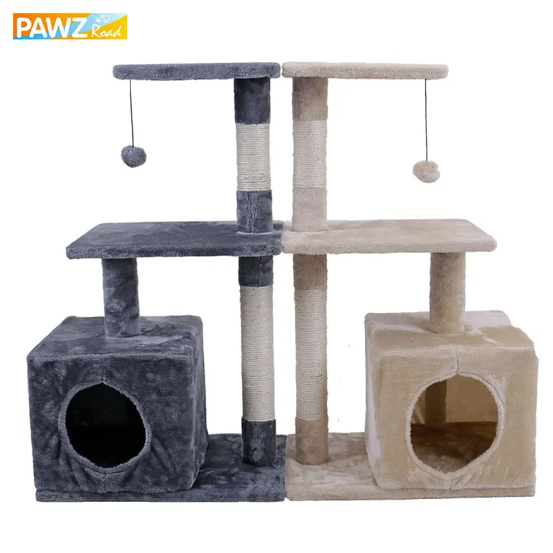 

Fashion Domestic Delivery Cat Trees Cat Climb Frame Cat Furniture Scratchers Pet Supplies 2 Colors Functional Kitten Play Toys