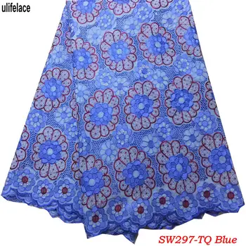 

Eyelet Cotton Swiss Voile Lace In Switzerland High Quality Nigerian Dry Cotton Lace Fabrics For Nigerian Women Dress SW-297