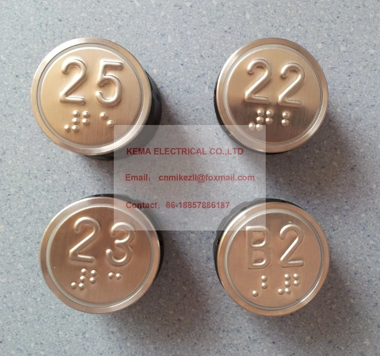 

Free Fast Shipping! Elevator Push Button genuine new 36mm With braille BR36 button
