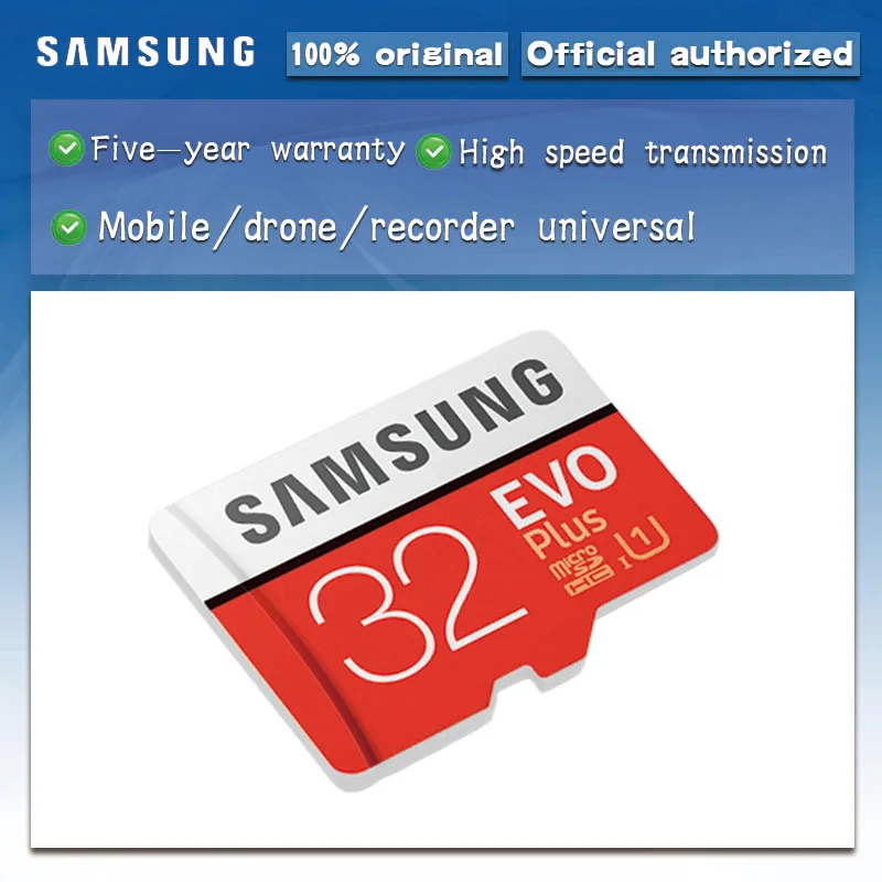 

SAMSUNG Memory Card 256GB 32G 64G 128G 16GB SDHC SDXC 80MB/S EVO+ Micro SD Class 10 Micro SD C10 UHS TF Trans Flash Microsd Card
