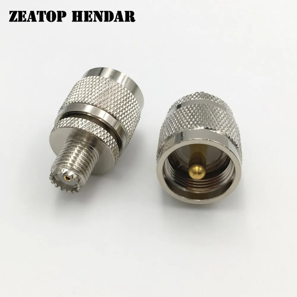 50 шт латунный UHF PL259 Штекерный разъем к мини гнездовой RF коаксиальный Прямой