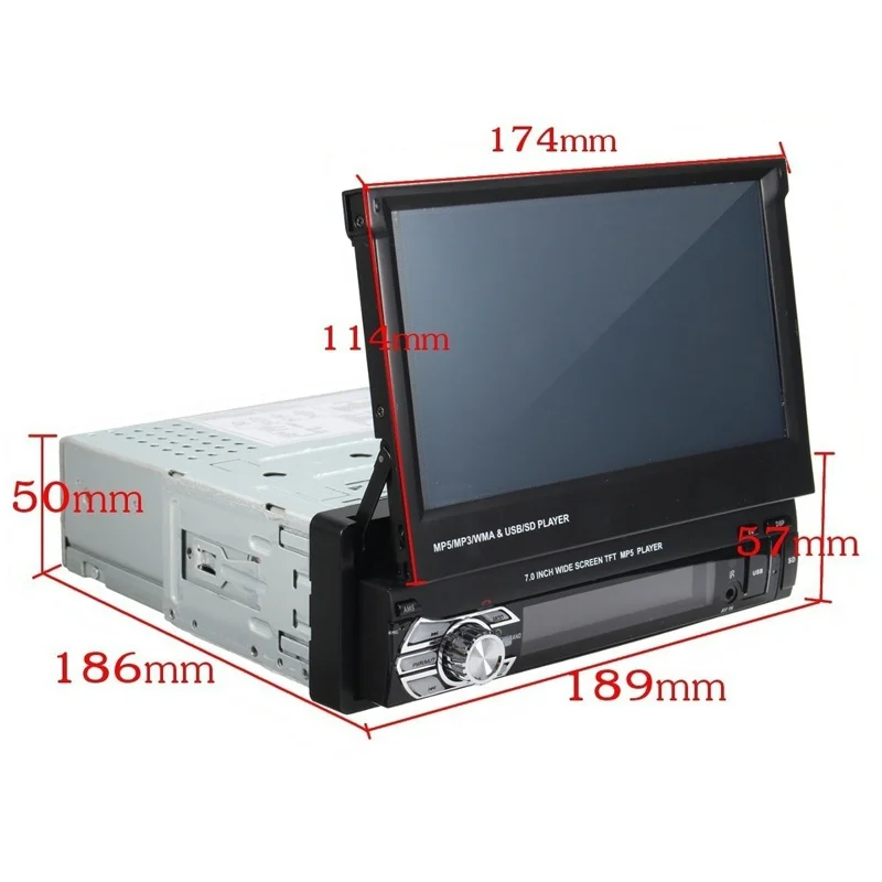  Podofo 1Din Car Audio 7 