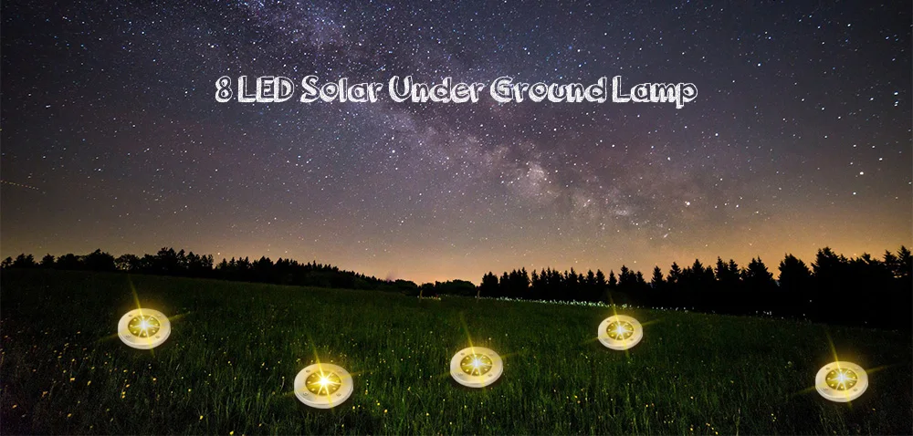 8 LED Solar Lawn Light Decor
