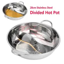 Кухонные принадлежности 28 см Емкость для фондю из нержавеющей стали мандарин утка горячий горшок разделенный горшок