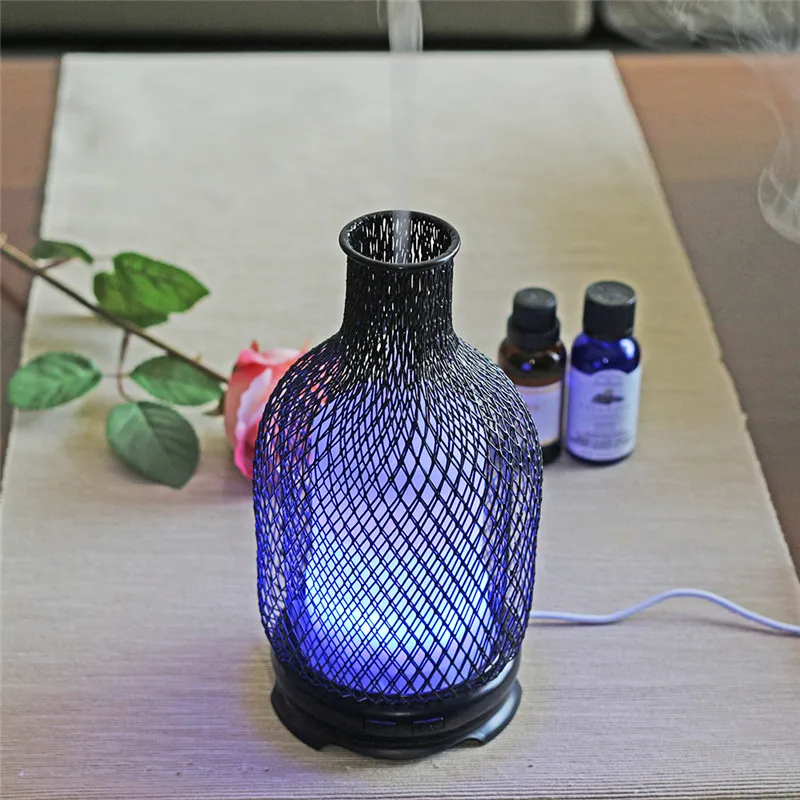 

Household New Style Steel Humidifier with Colorful Changing Night Light Aroma Diffuser Germany Type Mist Maker