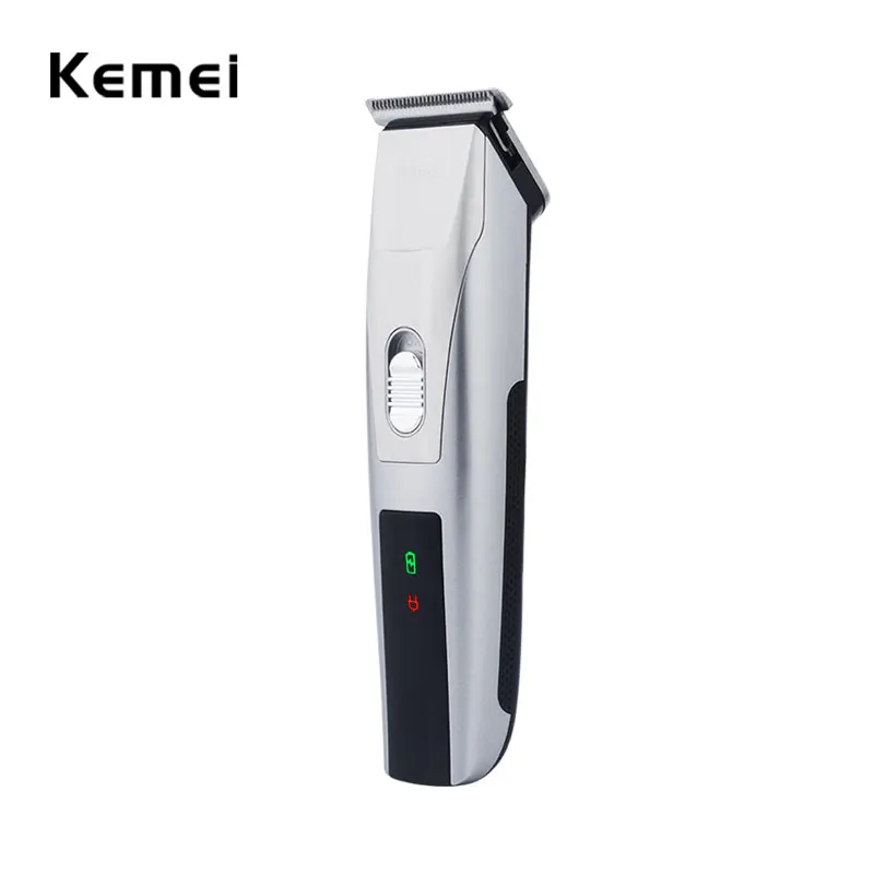Kemei профессиональный мужской триммер для волос электрическая перезаряжаемая машинка для стрижки волос резка с лезвие из нержавеющей стали резак прикрепить мужские т гребень