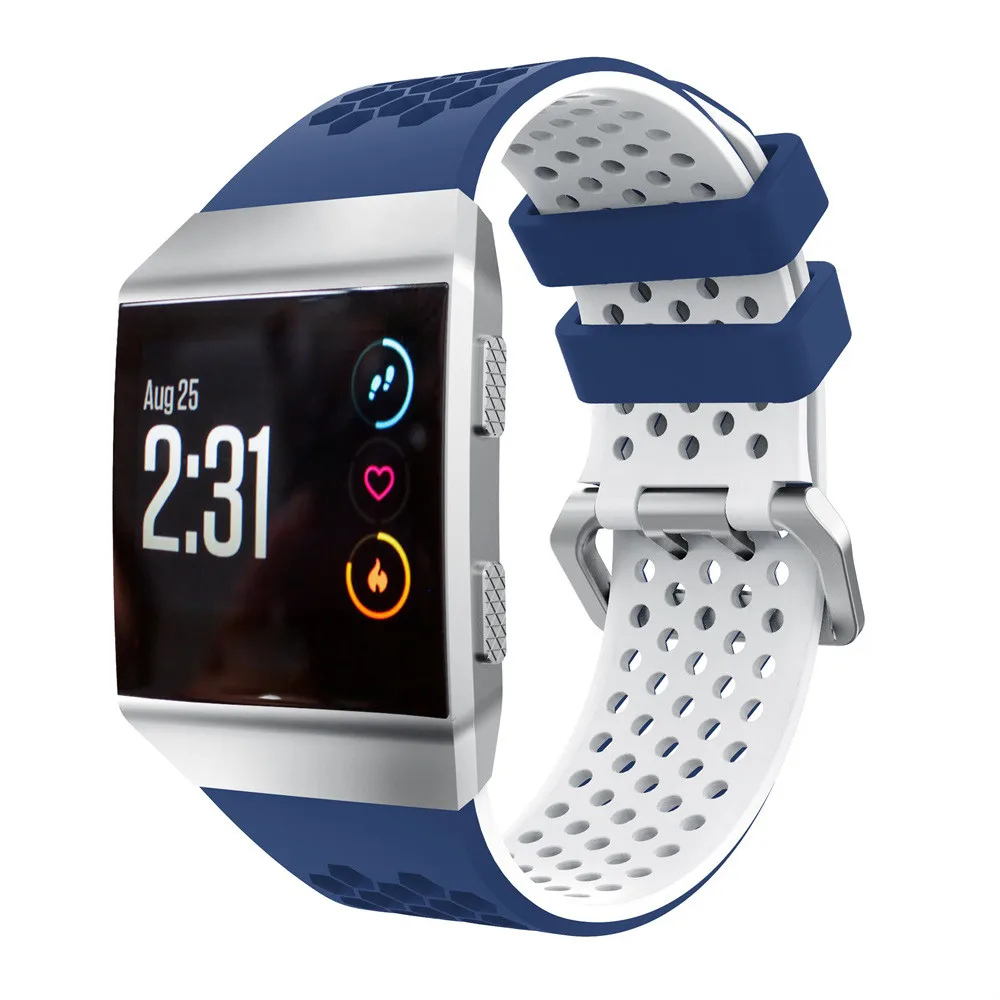 Ouhaobin ремешок для часов легкий вентилируемый силиконовый браслет перфорированный аксессуар спортивные повязки для Fitbit ионных ремешков Dec12