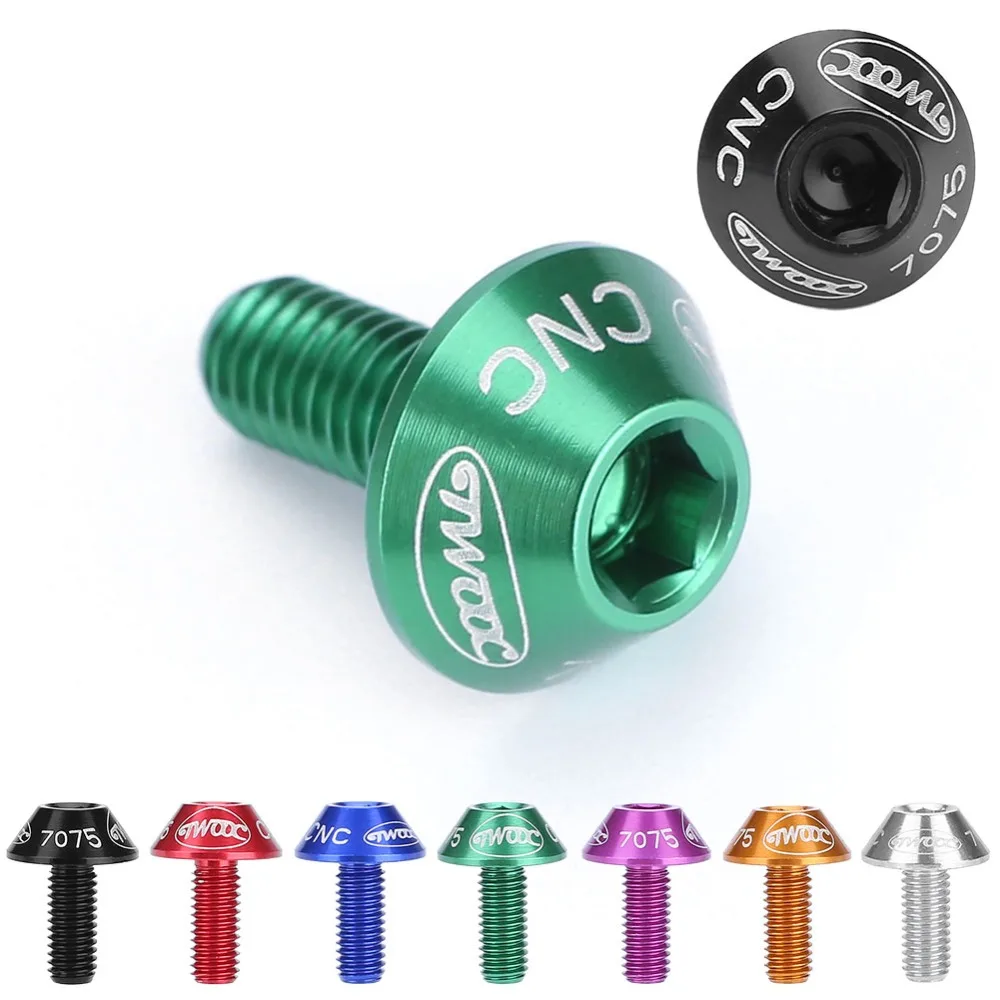 BIKE MTB ROAD 2pc Water Bottle Cage Anodizing M5 Bolts Screws GREEN NEW
