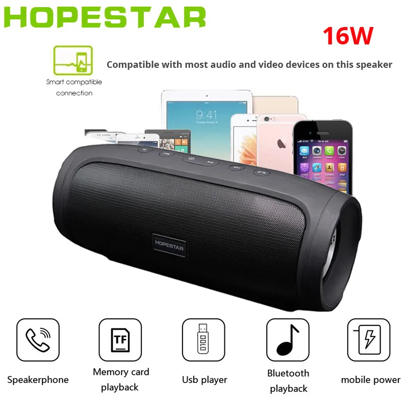 HOPESTAR H14 беспроводной Bluetooth динамик музыкальная Колонка Портативный 15 Вт