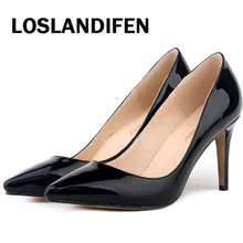 WOMENS PUMPS SHOES MATTE 8CM HIGH HEEL POINTED TOE CORSET STYLE WORK PARTY WEDDING SHOES RED BOTTOM SOLE COURT SHOES 952-1