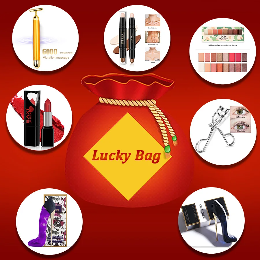 

BOB Brand Lipstick Matte Lipstick Lip Gloss Prefume Eye Shadow Random Delivery A Lot Of Surprises Lipstick Fake eyelashes Prefum