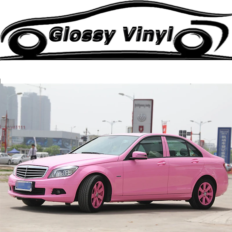 Us 16826 6 Off152x30 Meters Bright Glossy Vinyl Car Decal Wrap Sticker Pink Gloss Film Wrapping For Car Motorcycle Auto Body In Car Stickers From
